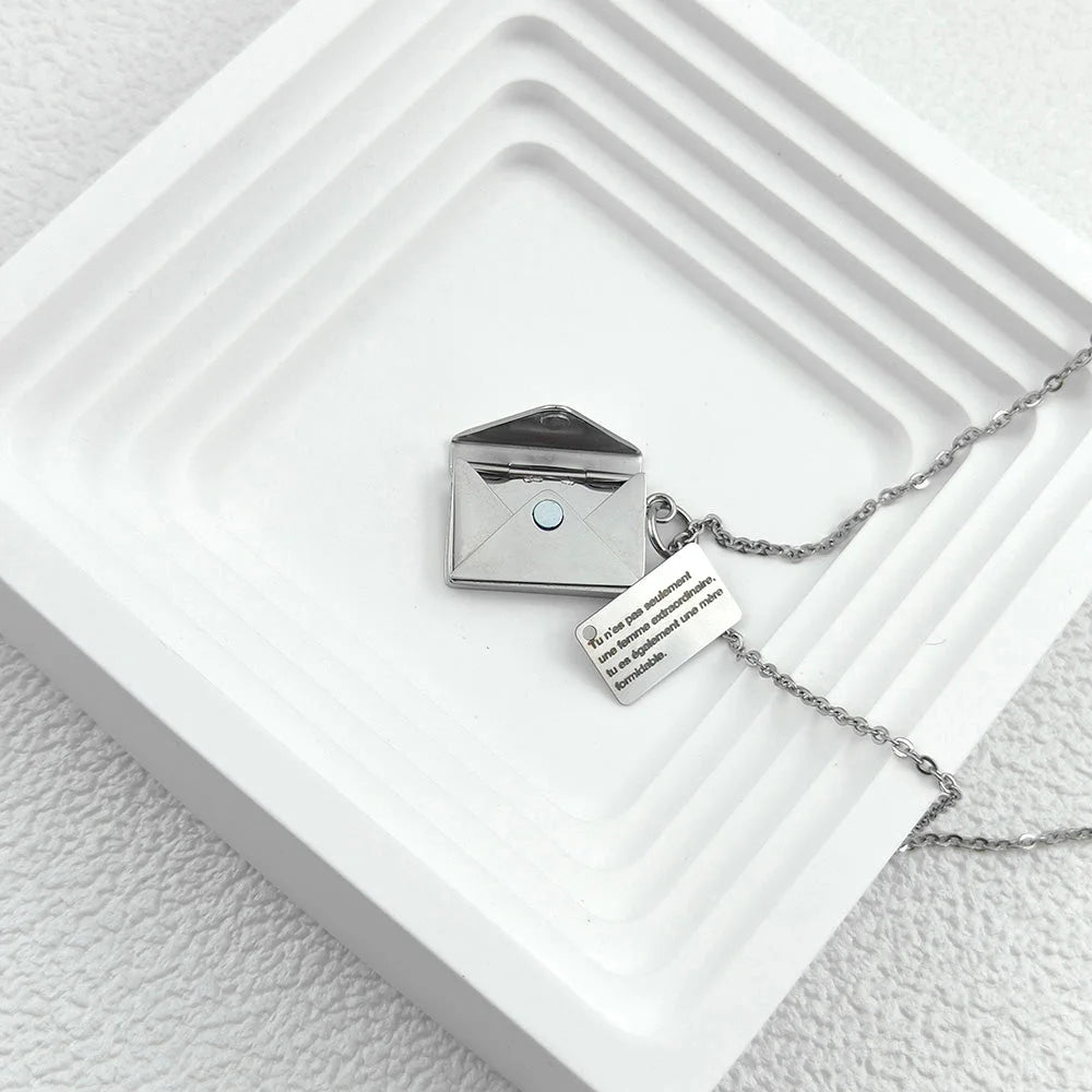 Collier Enveloppe Message Personnalisé
