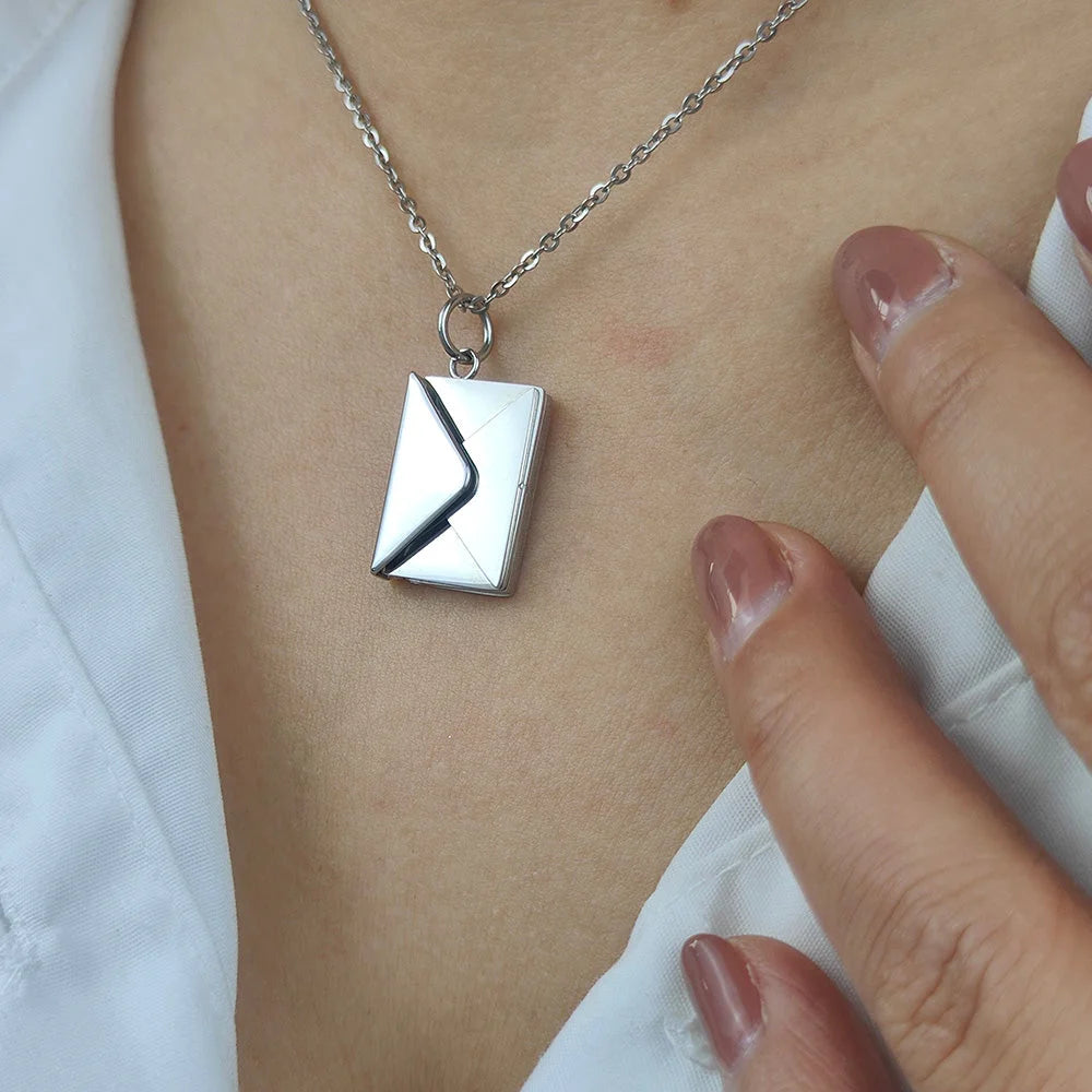 Collier Enveloppe Message Personnalisé