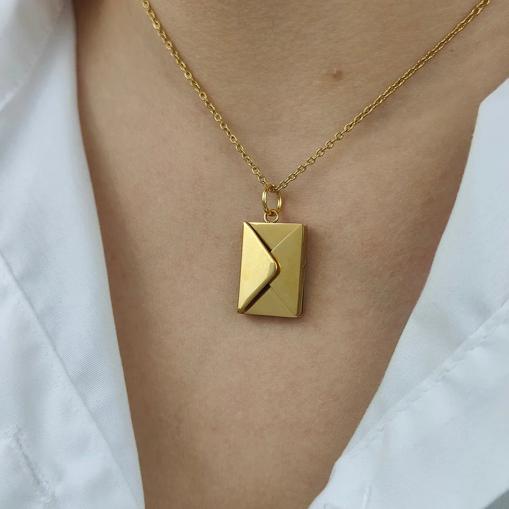 Collier Enveloppe Message Personnalisé