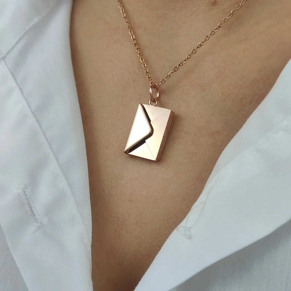Collier Enveloppe Message Personnalisé